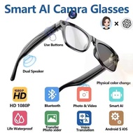 Smart Glasses Recording Videos AI Photo Recognition Answer Translation 270mAh IP65 Waterproof Blueto