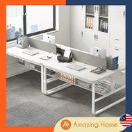 AmazingHome 4 Person Office Desk Workstation Table With Shelf Baffle Partition Modern Office Furnitu