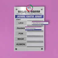 Custom Acrylic Information Board | Custom Schedule Information | Custom Acrylic Board | Acrylic Boar