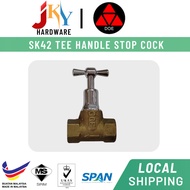 DOE SK42 1/2" Stop Cock Top Chrome Tee Handle DOE Stopcock Brass Handle Shower Stop Valve DOE SK72 3