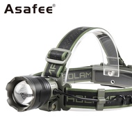 Asafee 3620 Headlamp Telescopic Zoom Headlight Rechargable Range 1200M Super Bright Head Light