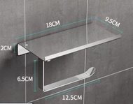 衛生間紙巾架馬桶卷紙筒不銹鋼廁所浴室卷筒紙架廁紙盒免打孔 衛生間紙巾架馬桶捲紙筒304不銹鋼廁所浴室捲筒紙架廁紙盒免打孔 廁紙架