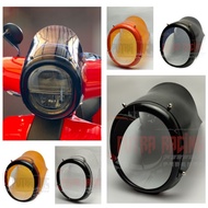 Fazzio visor, Yamaha fazzio windshield, Fazio headlamp visor, fazzio headlamp cover,