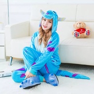 Women Kigurumi Sullivan Onesie Sleepwear Adult Animal Cosplay Costume Pajama Overall Onepiece Jumpsuit