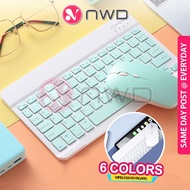 《 𝗡𝗢𝗜𝗦𝗘 𝗥𝗘𝗗𝗨𝗖𝗘𝗗 》Rechargeable 7 / 10 Inch Wireless Bluetooth Keyboard Mouse Laptop Phone Tablet Slim