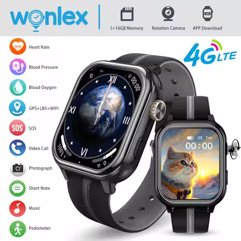 Wonlex KT39 4G Kids GPS Smart Watch With Rotation Camera GPS Real-time Location Tracker 1+16GB Video