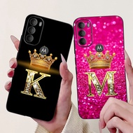 Moto G71 5G Case Black Fashion Aesthetic A-Z Letter Soft Silicone Cover Moto G71 5G Motorola XT2169-