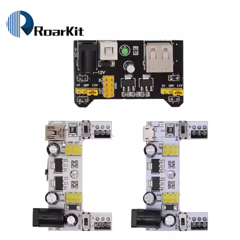 MB102 DC 7-12V MINI Micro USB Interface 2 Way Breadboard Power Supply Module MB-102 2 Channel Board 