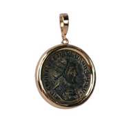 古羅馬錢幣18k萬能活扣吊墜 希臘古幣真古幣珠寶訂製