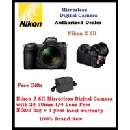 Nikon Z 6II Mirrorless Digital Camera with 24-70mm f/4 Lens+ Free + Nikon bag + 1 year local warranty