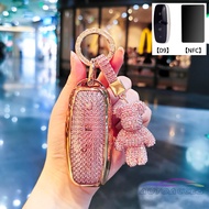 Remote Key Case Cover Key Fob Shell Keychain for Denza D9 MPV DENZA D9 EV 2024-2025 BYD DENZA EV NFC