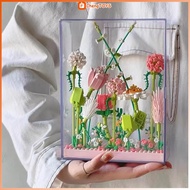 FChengTOYS Gift Flower Bricks Toys / Flower Stacking Blocks / DIY Flower Bucket Nano Block / Flower 