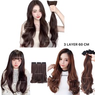 AEKYOSHOPPE - korean 3-layer Hairclip (3 sheets) korean hair clip/ 845A 845B 845W 845C 50 cm 60 cm