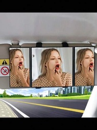 使用1片汽車遮陽板鏡子升級您的汽車 - 適用於通用汽車,卡車和suv後視鏡的化妝,旅行和梳妝鏡!