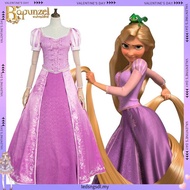 Tangled Cos Costume Rapunzel Cosplay Costume Halloween Princess Dress