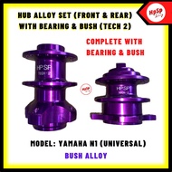 HUB ALLOY HPSP N1 TECT 2 1SET & 1PCS for EX5 W125 Y125Z LC135 with Bearing UNIVERSAL HUB ALLOY CNC N