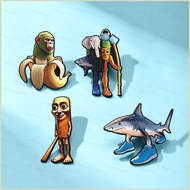 hj7 Italian Brainrot Tralalero Tralala Tung Tung Tung Sahur Weird Abstract Metal Enamel Pin Brooch h