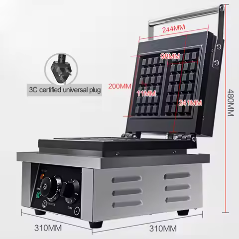 Waffle Maker Square Waffle Machine Commercial Electric Waffle Maker Crepe Maker Muffin Maker Coffee 