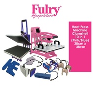 FULRY Heat Press Machine Clamshell 10in1 38x38cm