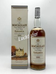 Macallan 1991 years Elegancia Single Malt Whisky 1000ml Fino and Oloroso Sherry Casks  麥卡倫 1991年威士忌