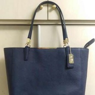 COACH 29002 MADISON EAST/WEST TOTE IN SAFFIANO LEATHER 海軍藍色防刮皮托特包