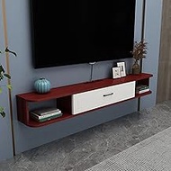 Floating TV Stand Cabinet, Floating TV Shelf Media Stand Wall Mount Entertainment Unit Hanging TV Console(Size:100cm,Color:B) The New