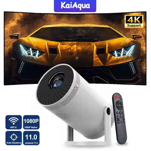 2025 KaiAqua Support HDMI 390ANSI FY300 Projector 4K Native 1080P Dual Wifi6 BT5.0 Cinema Outdoor Po