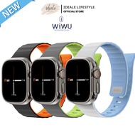 WiWU Mag Secur Magnetic+Mechanical Lock Smart Watch Band 44/45/46/49mm – Breathable Silicone Strap, 