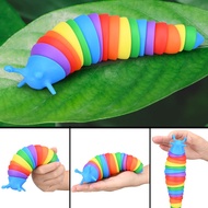 Fidget Slug 3D Printed Articulated Sticky Stretch Slug Fidget Toy Sensory Toys for Autistic Friendly