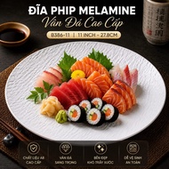 Melamine Stone Plate Made of High Quality A8 Material - Restaurant and Hotel Class 386-11 White