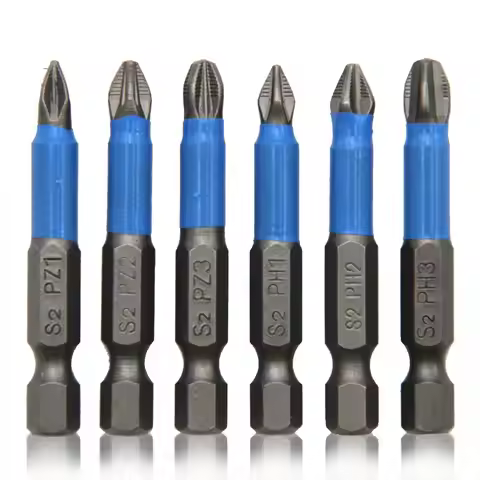 6pc Hexagonal Handle Anti Skid Electric Screwdriver Woodworking Cross Screwdriver Tool Set PH1 PH2 P