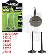 TAIKOM EX5 DREAM RACING VALVE ALLOY FULL SET INTAKE EXHAUST COBOLT 23X27MM 24X28MM 25X29MM 26X30MM 2