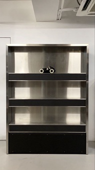 Double Sided Display Cabinet  With LED Panel  雙面不鏽鋼 展示櫃 書櫃 每邊3層 連LED 燈板， 燈板可自訂內容，貯物櫃 收納櫃 店鋪 擺設櫃 動漫節 
