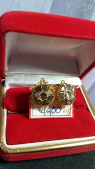 ANTING EMAS PERMATA BERLIAN INTAN NATURAL GIWANG PERHIASAN KADAR 22K