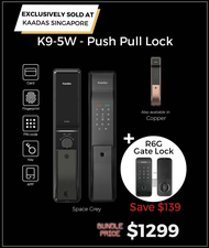 Kaadas K9-5W Digital Door Lock (Wifi-Enabled) + Gate Lock Bundle (Authorised Reseller)