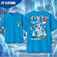 LTF CLOTHING - POKEMON GLACEON EEVEE EVOLUTION ANIME T-SHIRT - Premium Cotton 30s - Teenagers & Adul