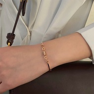 gelang couple gelang tembaga original tidak pudar Light Luxury Rose Gold Female Couple Girlfriends S