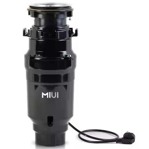 Continuous Feed Garbage Disposal with Sound Reduction,1/2 HP Stainless Steel Food Waste Grinding Sys