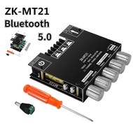 ZK-MT21 TPA3116 2.1 Channel Bluetooth 5.0 Subwoofer Amplifier Board 50WX2+100W Power Audio Stereo Am