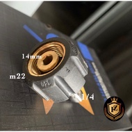 Quick realase adapter pressure washer m22 14mm 1/4 quick connect