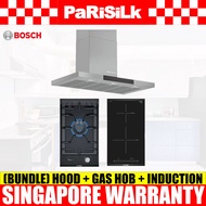 (Bulky)(Bundle) Bosch DWB98JQ50B Series 6 Cooker Hood + PRA3A6B70K Series 8 Gas Hob (PUB) + PIB375FB1E Series 6 Domino Induction Hob