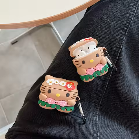 Hello Kitty Brown Hula Case For Airpods Pro 2,Bluetooth Earphone Silicone Cover For Airpods Pro/Airp