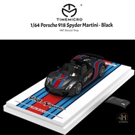 (READY STOCK) TIME MICRO 1/64 PORSCHE 918 SPYDER MARTINI - Black