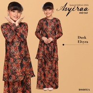 Baju Kurung Moden Ironless Asyiraa Budak Tanpa Gosok Material Moss Crepe