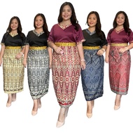 Plus Size Pua Kumbu Sarawak Dress Midi Tribal Prints