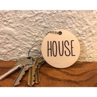 Personalized wooden keychain