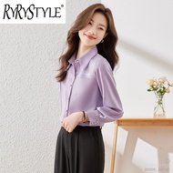 RYRYSTYLE Professional temperament chiffon shirt for women in early autumn new Korean style fashiona