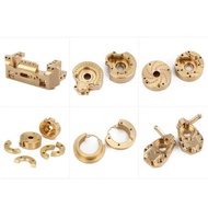 INJORA Heavy Brass Counterweight Portal Drive Housing Bumper Holder Axle Mount For RC Crawler Trx4