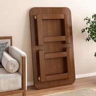 悦莱居可折叠茶几客厅家用小户型简约现代卧室飘窗实木小矮桌小桌子茶桌 深胡桃色80*50*50非主图