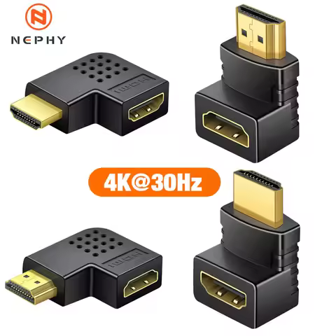 HDMI Connector Cable Adapter 90 270 Degree Right Angle Male to Female for TV PS4 PS5 Laptop U-shaped
